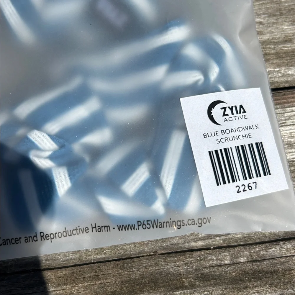 ZYIA Active Blue Boardwalk Scrunchie (2 Pack)  Item #2267 New in bag!